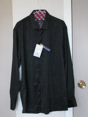 Suslo Couture Limited Edition Comfort Stretch Wrinkle Free Black Dress Shirt 2XL